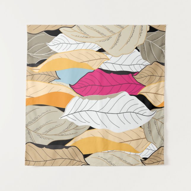 beautiful seamless autumn pattern of coloured leav tapestry (Front)