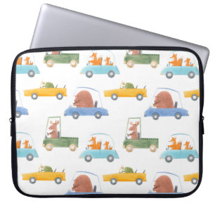 Beautiful seamless baby pattern with cute hand dra laptop sleeve