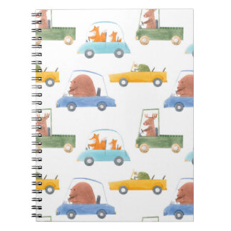 Beautiful seamless baby pattern with cute hand dra notebook