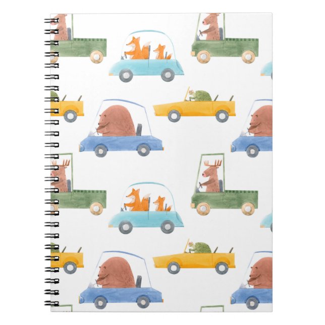 Beautiful seamless baby pattern with cute hand dra notebook (Front)