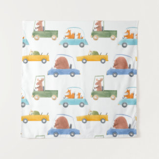Beautiful seamless baby pattern with cute hand dra tapestry