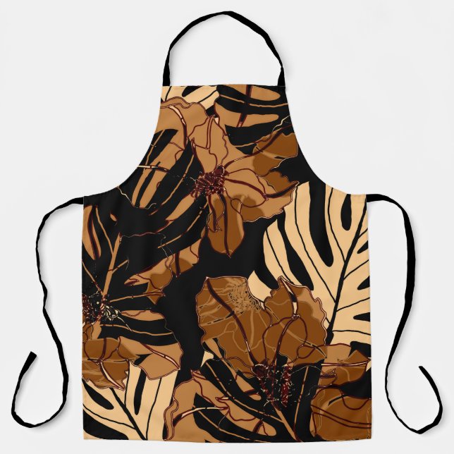 Beautiful seamless floral pattern background. apron (Front)