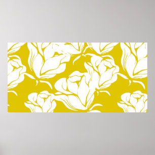 Beautiful seamless floral pattern background. poster