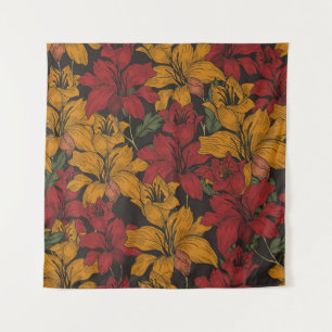 Beautiful seamless floral pattern background. Trop Tapestry