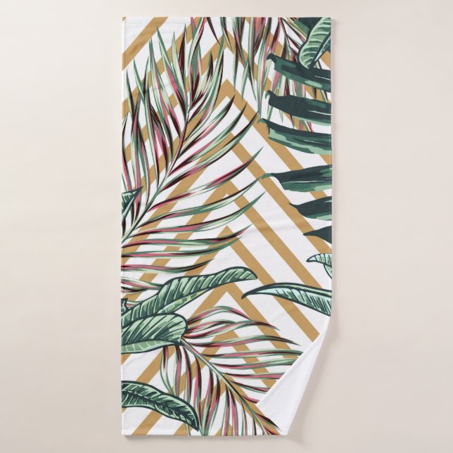 Beautiful seamless floral pattern background with  bath towel (Bath Towel)