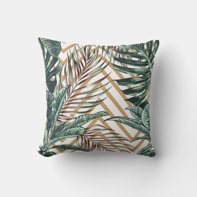 Beautiful seamless floral pattern background with  cushion (Front)
