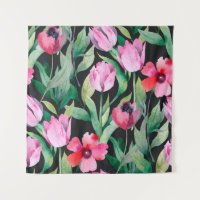 Beautiful seamless floral pattern with watercolor