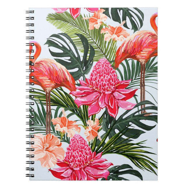 Beautiful seamless floral summer pattern backgroun notebook (Front)