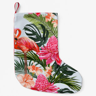 Beautiful seamless floral summer pattern backgroun small christmas stocking