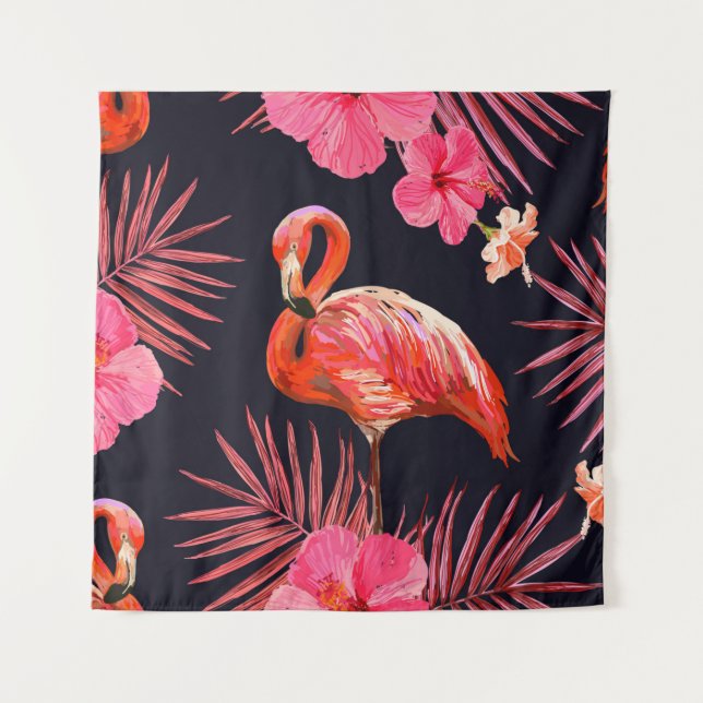 Beautiful seamless floral summer pattern backgroun tapestry (Front)
