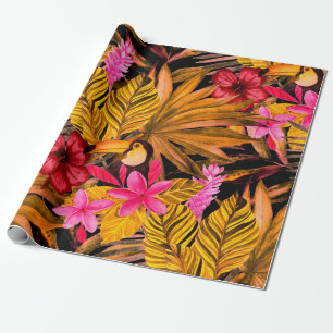 Beautiful seamless floral summer pattern backgroun wrapping paper