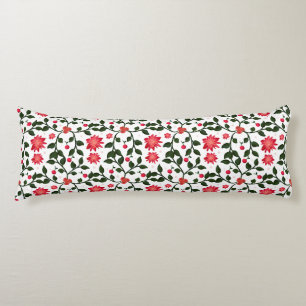 Beautiful seamless floral vine cherry pattern body cushion