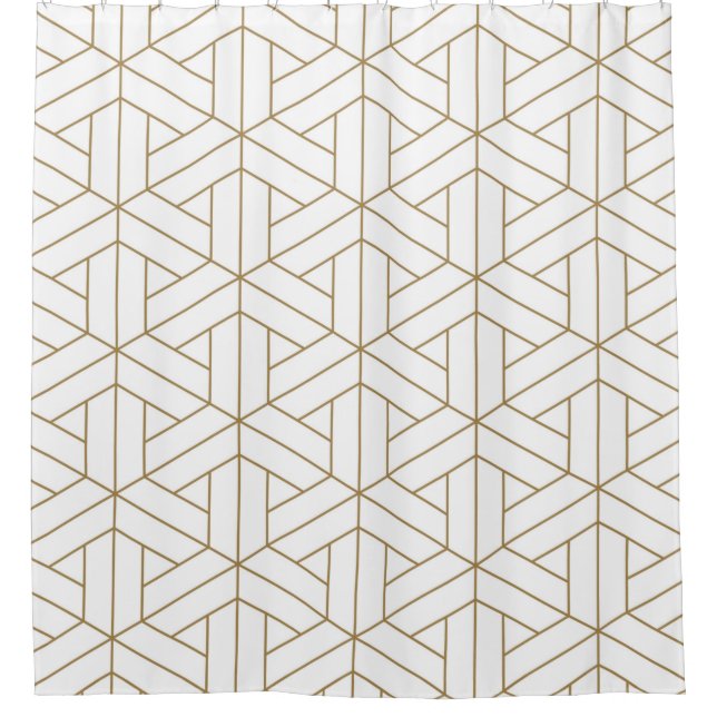 Beautiful Seamless pattern japanese shoji kumiko,  Shower Curtain (Front)