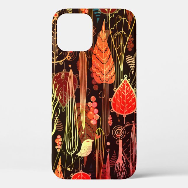 beautiful seamless pattern of autumn leaves and tr Case-Mate iPhone case (Back)