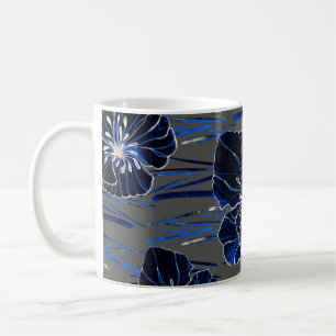 Beautiful seamless pattern with watercolor stylise coffee mug
