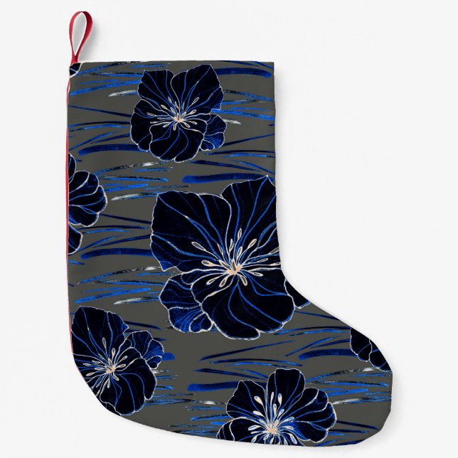 Beautiful seamless pattern with watercolor stylise small christmas stocking (Front)