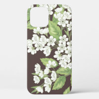 Beautiful seamless spring pattern with green branc
