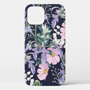 Beautiful seamless spring pattern with wild flower iPhone 12 case