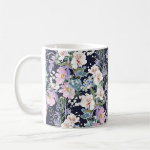 Beautiful seamless spring pattern with wild flower coffee mug