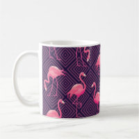 Beautiful seamless tropical pattern with pink flam