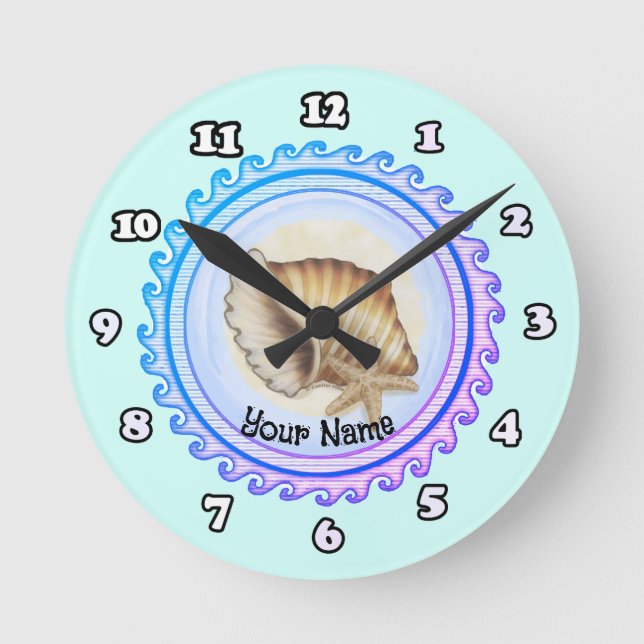 Beautiful seashell  clock (Front)