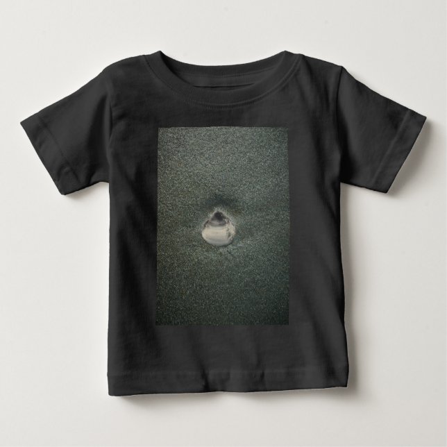 Beautiful Seashell in the Sand: A Salty Souvenir Baby T-Shirt (Front)