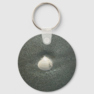 Beautiful Seashell in the Sand: A Salty Souvenir Key Ring
