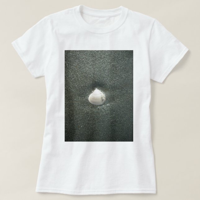 Beautiful Seashell in the Sand: A Salty Souvenir T-Shirt (Design Front)