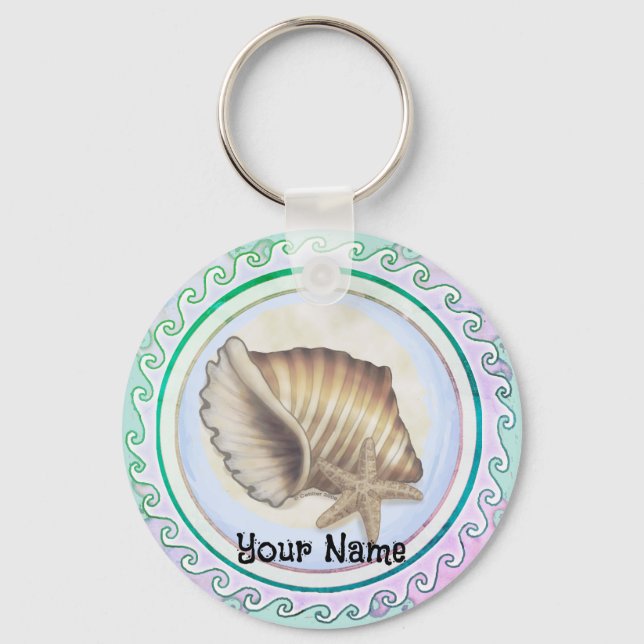 Beautiful seashell  key ring (Front)