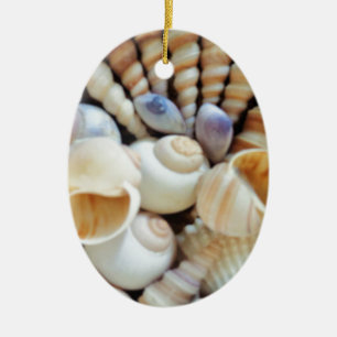 Beautiful Seashells, Summer, Beach, Shells Ceramic Ornament