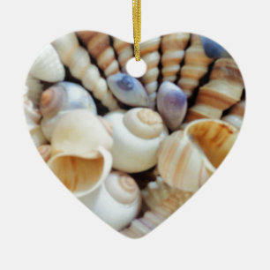 Beautiful Seashells, Summer, Beach, Shells Ceramic Tree Decoration