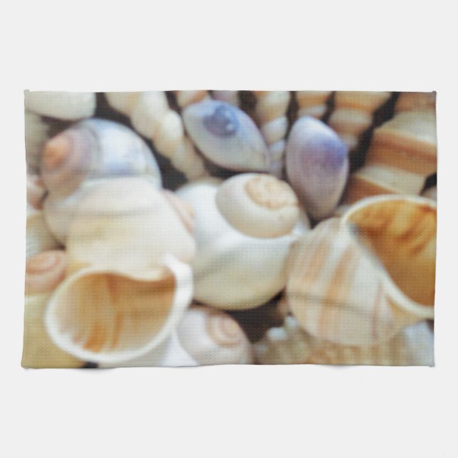 Beautiful Seashells, Summer, Beach, Shells Tea Towel (Horizontal)