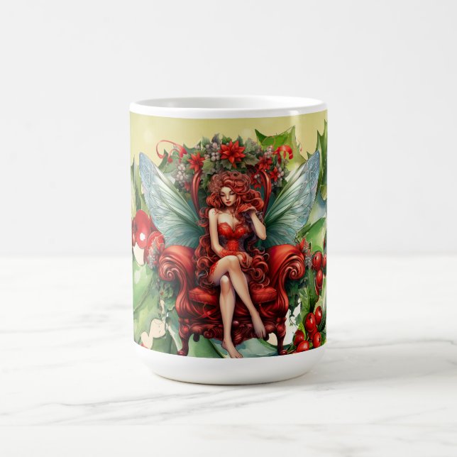 Beautiful Seated Christmas Fairy Coffee Mug (Center)