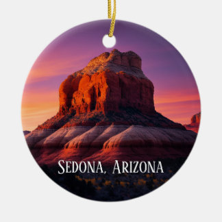 Beautiful Sedona Arizona Red Rocks Landscape Art Ceramic Ornament