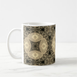 Beautiful Sepia Mandala Pattern Coffee Mug