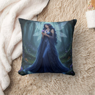 Beautiful September Sapphire Fairy Cushion
