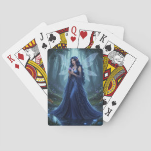 Beautiful September Sapphire Fairy Playing Cards