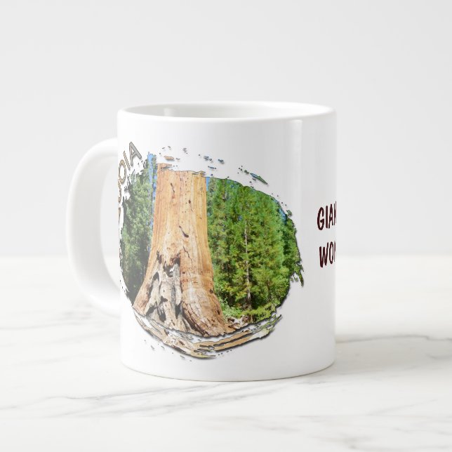 Beautiful Sequoia Jumbo Mug! Large Coffee Mug (Front Left)