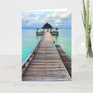 Beautiful Serenade Jetty - Maldives Thank You Card
