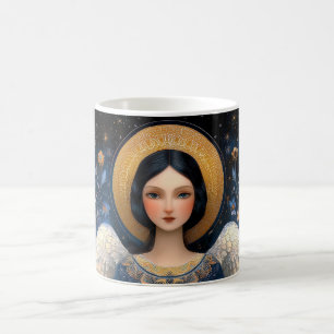Beautiful Serene Celestial Angel Halo Wings Coffee Mug