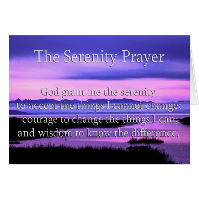 beautiful serenity prayer card (Front Horizontal)