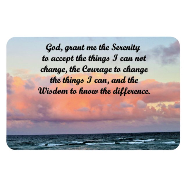 BEAUTIFUL SERENITY PRAYER MAGNET (Horizontal)