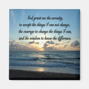 BEAUTIFUL SERENITY PRAYER OCEAN PHOTO MAGNET