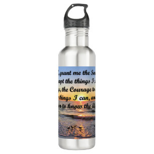 BEAUTIFUL SERENITY PRAYER WATER BOTTLE