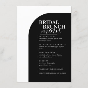 Beautiful Serif Minimal Text Bridal Brunch Menu