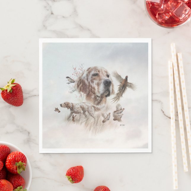 Beautiful Setter , Art Napkin (Insitu)