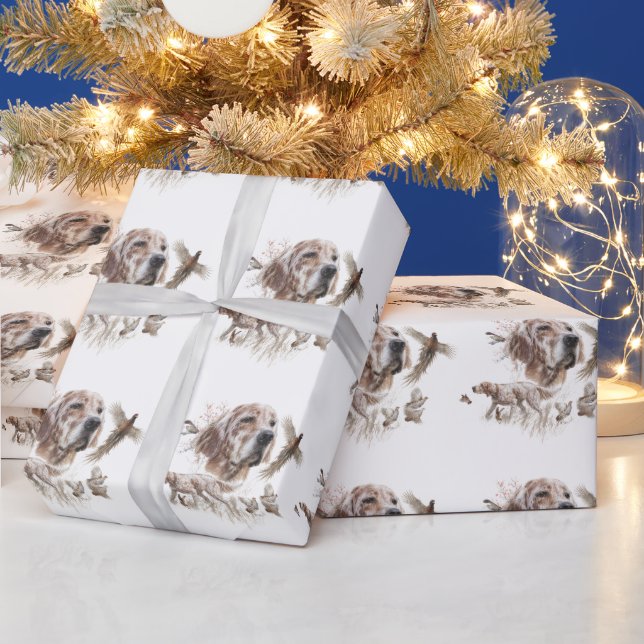 Beautiful Setter , Art Wrapping Paper (Holidays)