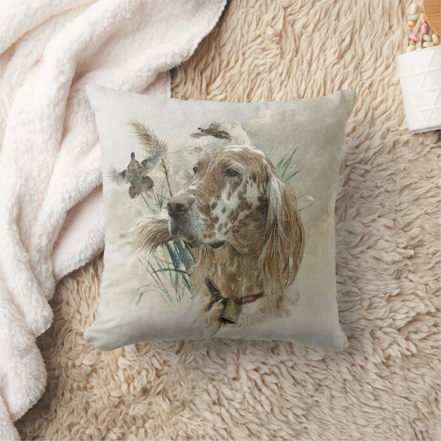 Beautiful Setter with Pheasants , Art Cushion (Blanket)