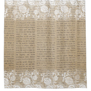 Beautiful Shabby Chic Country Shower Curtain