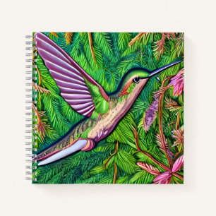 Beautiful Shabby Chic Little Hummingbird. Notebook